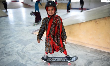 A happy customer at Skateistan’s centre at Mazar-e-Sharif, Afghanistan.