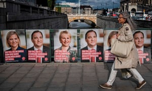 Social Democrat campaign posters in Stockholm