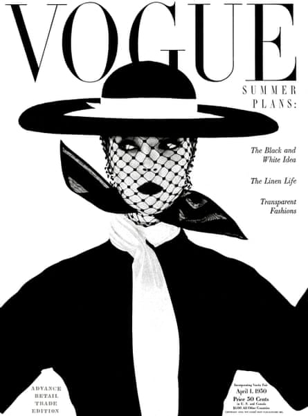 1 April 1950 cover of Vogue with photography by Irving Penn.