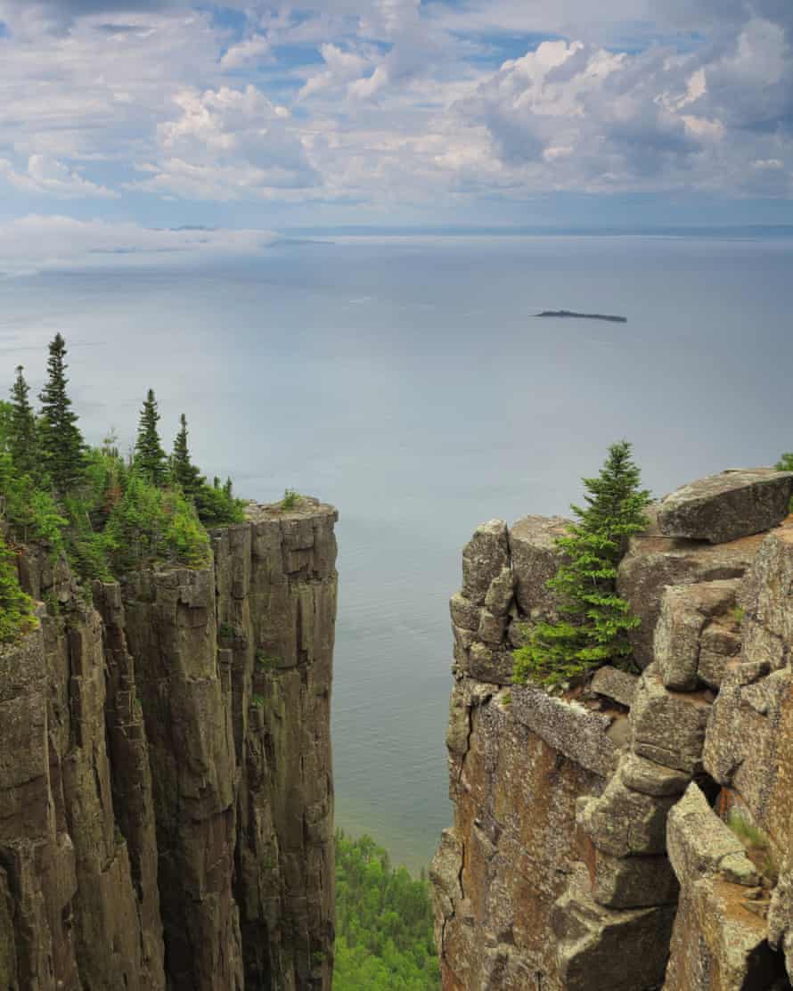Sleeping Giant Provincial Park and Thunder BayOverlooking Thunder Bay and Pie Island from “The Head of the Giant”, on Lake Superior.