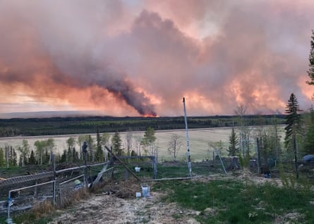 Fire crews are also monitoring a blaze on the edge of Fort Nelson, in British Columbia.