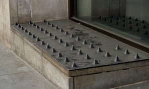 Anti-homeless spikes in London