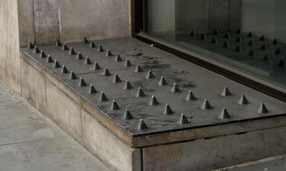 Homless Spike Texture These anti-homeless spikes are brutal. We need to get rid of them ...