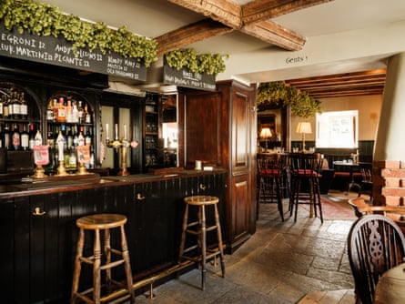 A bar in a rural pub in Dorset