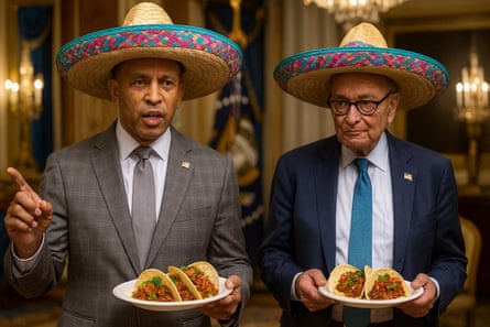 Dem Leader Hakeem Jeffries hosted a lunch during the Democrat Shutdown, serving District Taco