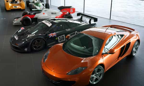 McLaren supercars at its headquarters in Woking