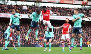 But : Thomas Partey marque pour Arsenal.