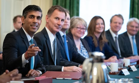 Rishi Sunak at his first meeting of his cabinet