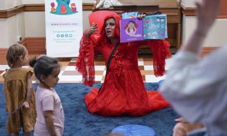 ‘Twenty masked neo-Nazis recently protested outside a library in Boston hosting a Drag Queen Story Hour event.’