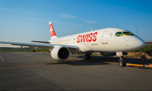 Swiss International Air Lines’ Bombardier CS100 at Zurich.