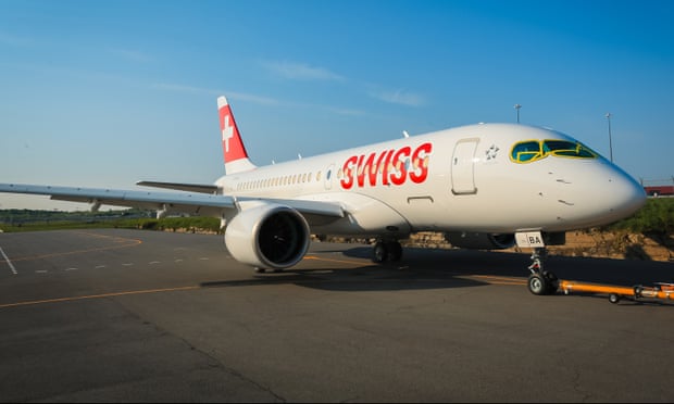 Swiss International Air Lines’ Bombardier CS100 at Zurich.