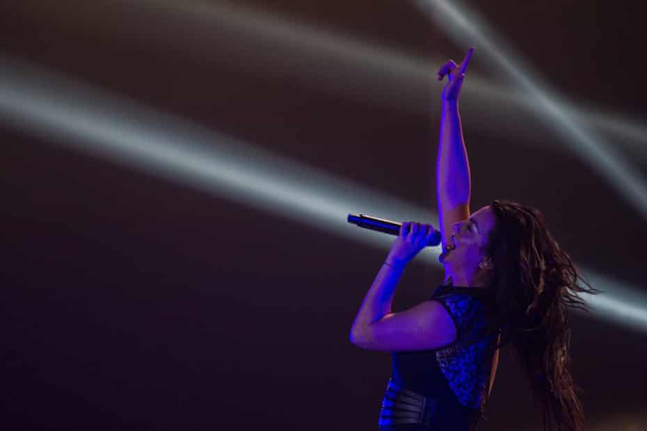Amy Lee performing in 2019.
