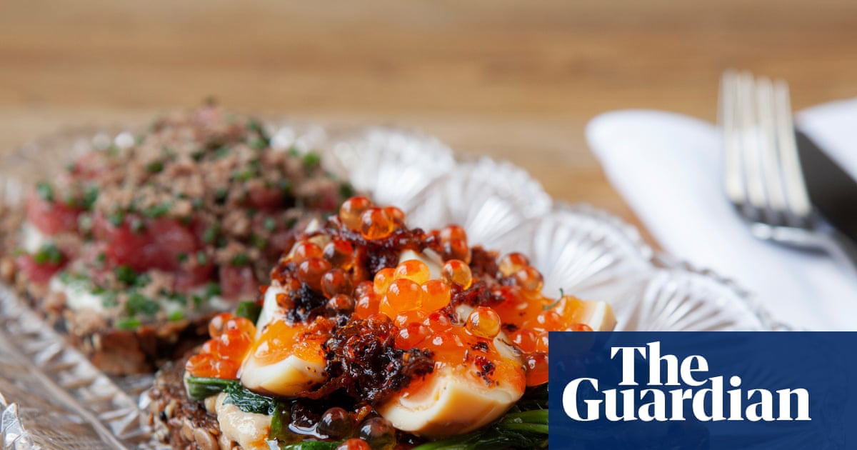 Worcestershire egg tartine with lemony garlic mayo recipe