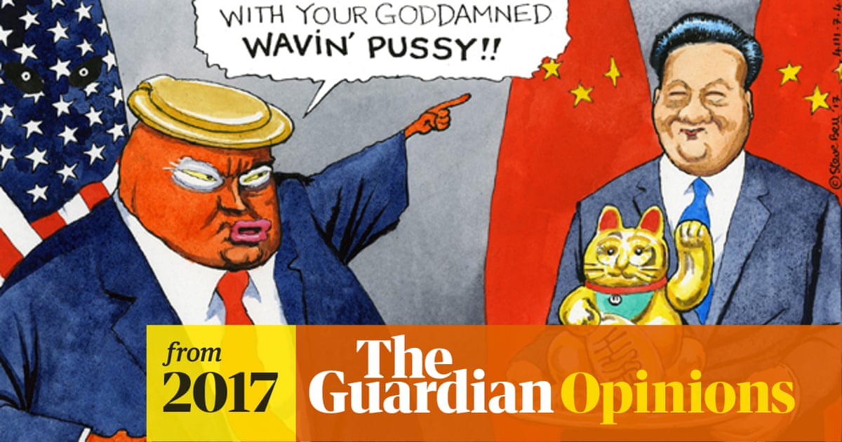 Steve Bell On Xi Jinping S Meeting With Donald Trump Cartoon Opinion The Guardian