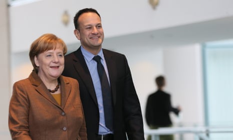 Leo Varadkar with Angela Merkel in Berlin, Germany