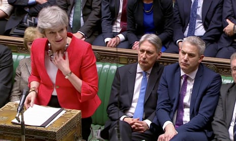 Theresa May speaks after tellers announced the results of tonight’s vote on her Brexit deal