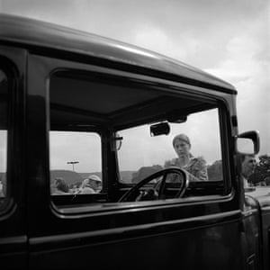 What his photos capture is a sense of timeless­ness, emphasised by the use of black and white. In one, a ponytailed girl is glimpsed through the windscreen of an old car: it could be America in the 1930s, not Yorkshire in the 21st century.