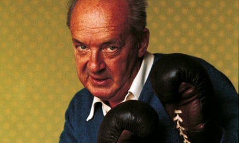 Vladimir Nabokov poses with boxing gloves.