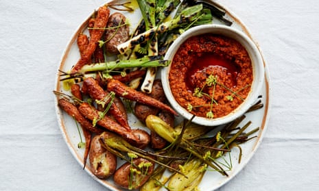 Anna Jones’s romesco sauce with griddled vegetables