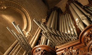 The organ of Notre Dame de Paris Cathedral.
