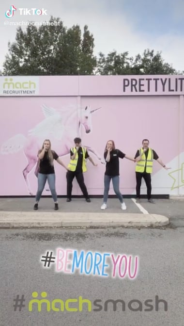 A TikTok Mach ad featuring dance staff.