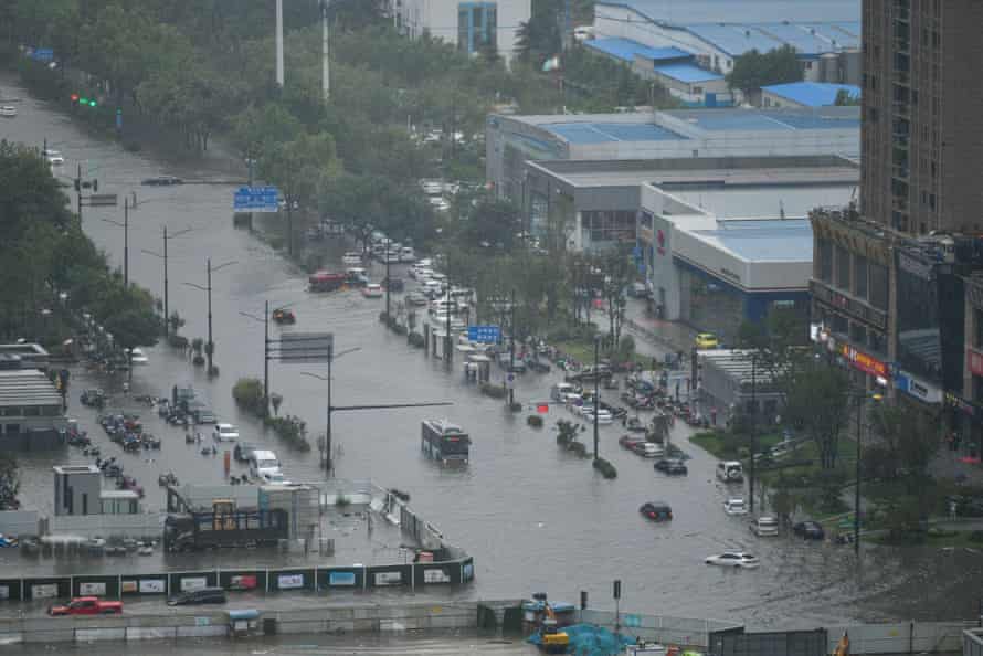 Flooding in Zhengzhou.