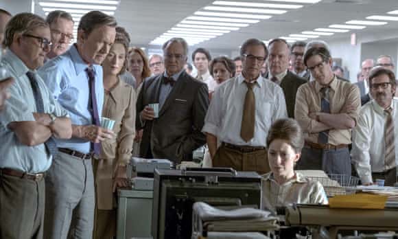 A scene from Steven Spielberg's new film The Post based on the Pentagon Papers