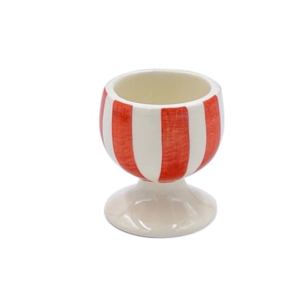 Villa Bologna Pottery Red Stripes Egg Cup