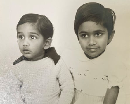 Shankari Chandran with her brother, Narendran in 1979