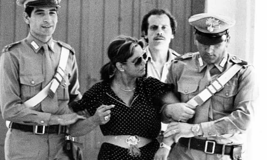 The arrest of Puppeta Maresca, a boss of Camorra in Naples on 31st January  1993. 