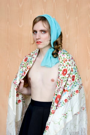 A portrait from the project Beautiful Boy by Brooklyn photographer Lissa Rivera focusing on cross dressing and femininity