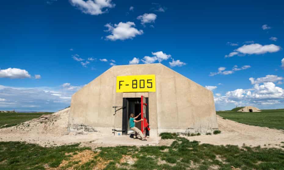 Closing the door: one of Vivos’ former army munitions bunkers, in South Dakota, US, repurposed for a ‘doomsday community’. 