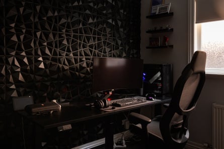 Cherie’s son’s sound proof and dark room where he plays online games with his friends after school at Cherie Clonan’s neurodivergent friendly home in Yarraville, Melbourne, Victoria, Australia. Taken on Friday 5th December, 2025.