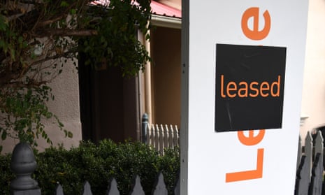 A for lease sign is displayed in front of a house in Sydney, Australia