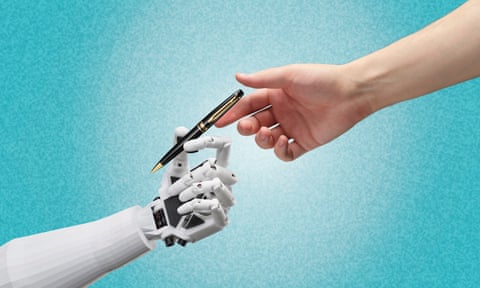 image of robot arm and human hand
