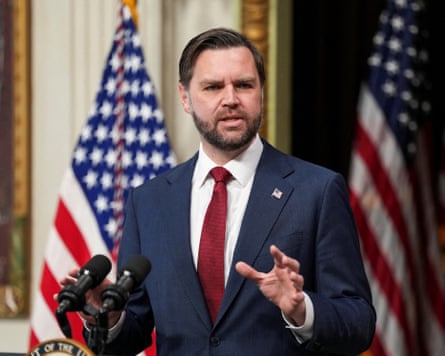 Vance giving a press conference