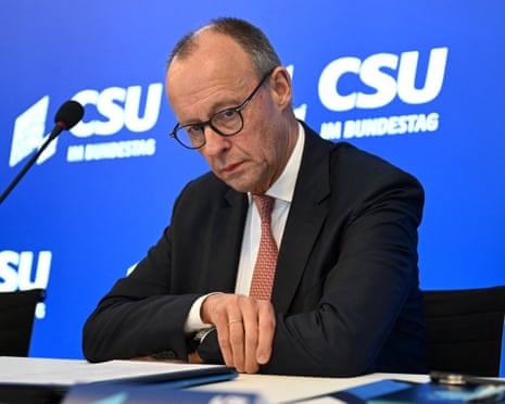 Christian Democratic Union (CDU) leader and German chancellor Friedrich Merz attends the annual retreat of CSU federal lawmakers in the former monastery in Seeon, Germany.