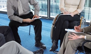 a meeting in an office