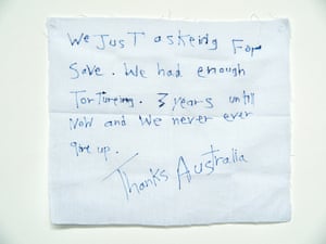 ‘We just asking for save. We had enough torturing.: a message from a detainee on Manus Island