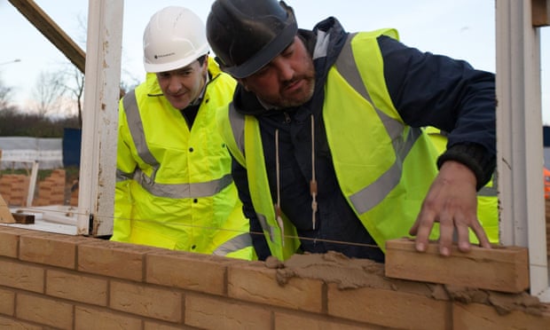 George Osborne at a new housing development in Essex.