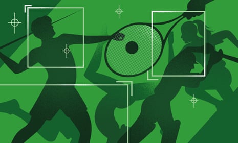 An illustration of people playing sport