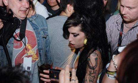 Troubled talent … Amy Winehouse makes her way to the stage at the Dublin Castle in Camden, 2007.