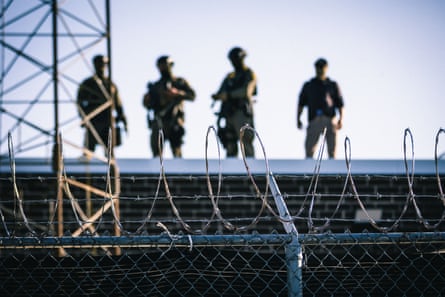 Ice agents on the rooftop of Broadview.