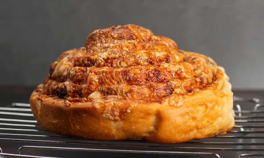 Roll of cheese and Vegemite.
