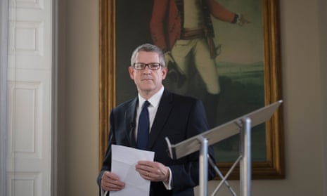 Director General of MI5 Andrew Parker delivers a speech in central London, on the security threat facing Britain. 