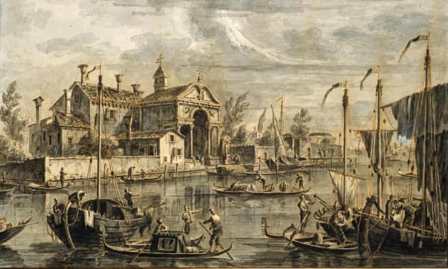 A drawing of the island from the late 18th century by Francesco Tironi
