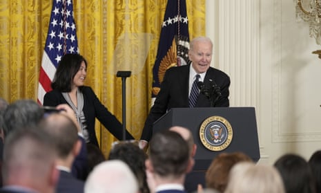Joe Biden introduced Julie Su as his nominee to take over as labor secretary in a White House ceremony today.