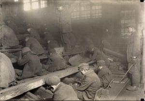 Pennsylvania coal breakers (breaker boys), 1912Breaker boys would separate impurities from coal by hand. ‘There is work that profits children, and there is work that brings profit only to employers. The object of employing children is not to train them, but to get high profits from their work,’ said Lewis Hine