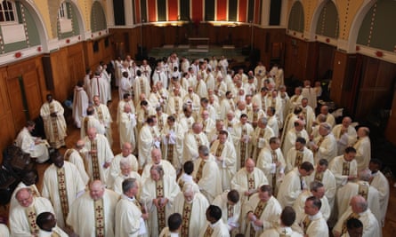 Church of England clergy gather in Westminster Cathedral