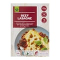 Product shot of Woolworths beef lasagne.